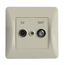 Πρίζα TV-SAT Μπεζ Lineme H-Series 50-00138-30